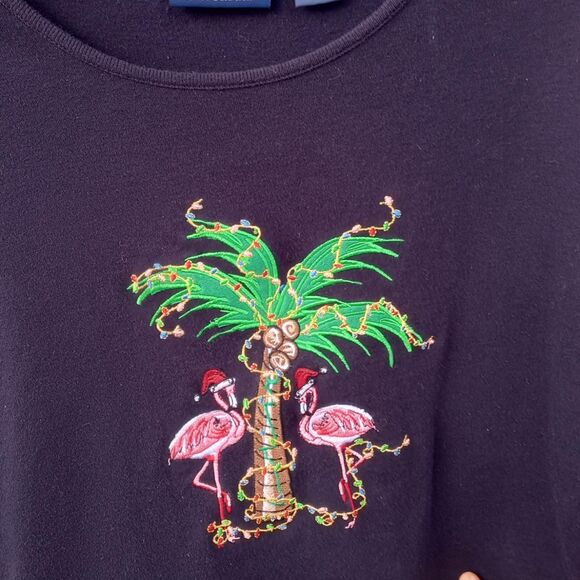 Three Ladies 1X Holiday Tops, Halloween, Christmas and July 4th. - Picture 2 of 7